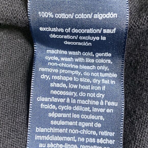 Tommy Hilfiger Women’s Black Pink Heart Crewneck Cotton Sweater Preppy Lg - Picture 6 of 6